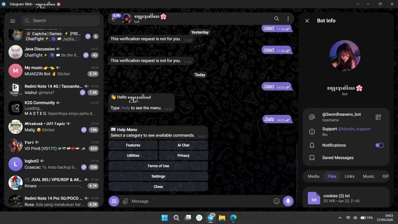 Telegram Group Bot